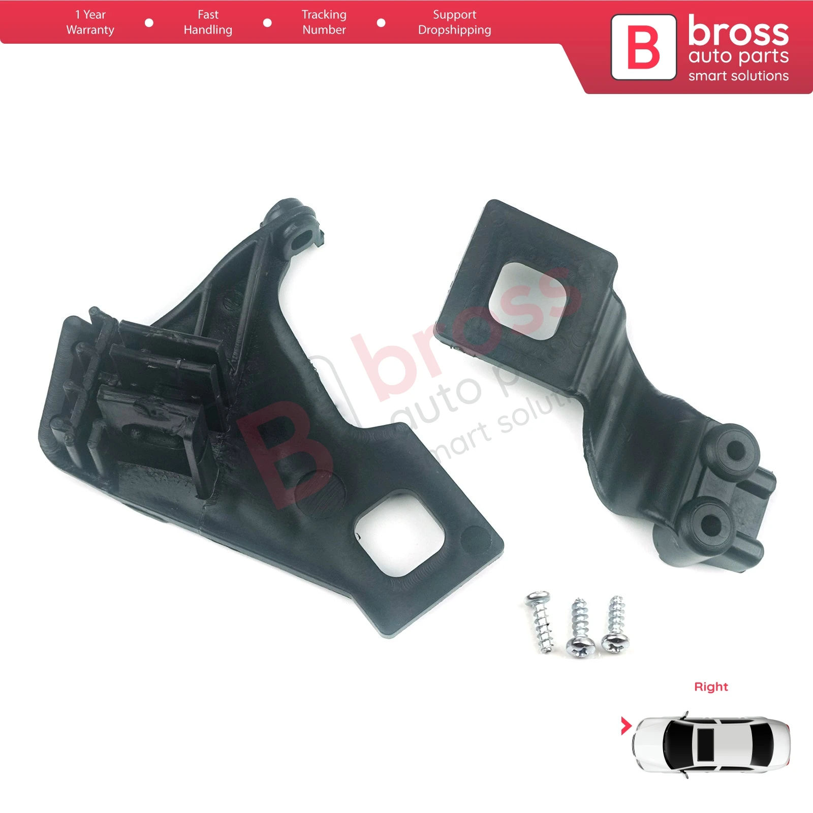 BHL539 Car Headlight Housing Repair Mount Bracket Tab Clips Kit Right Side for Audi A4 RS4 8K2 B8.5 A5 S5 RS5 B8.5 8T0998122B