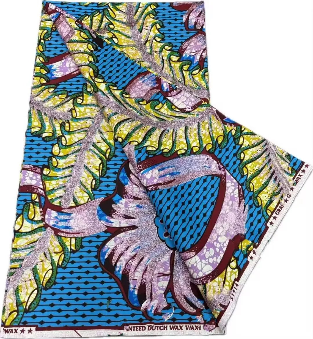 2026 New Style Nigeria Golden- Wax Print Fabric - High Quality African Wax Print Fabric for Patchwork, Clothing & DIY