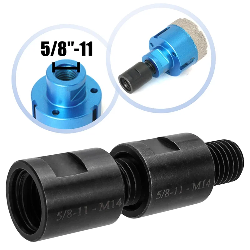 

ABVG-2Pcs 5/8 Inch-11 To M14 Adapter Angle Grinder Thread Converter Adapter Shaft Connector For Diamond Core Drill Bits