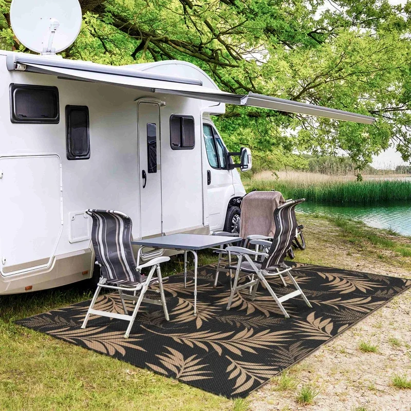 Waterproof Outdoor Area Rug – Reversible Large Floor Mat for Patio, Balcony, Porch, Beach & Camping, Durable Deck & Picnic Rug
