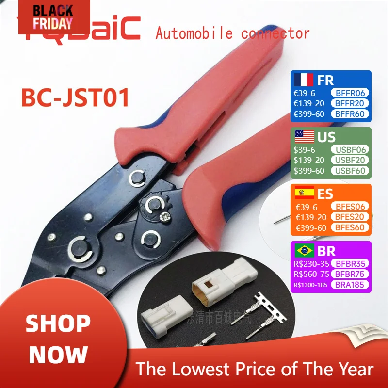 Various terminal crimping pliers Cable strippers can crimp DT, E, UT, SN-48B,JST, 0.6, 1.5, 2.8, 6.3 terminals