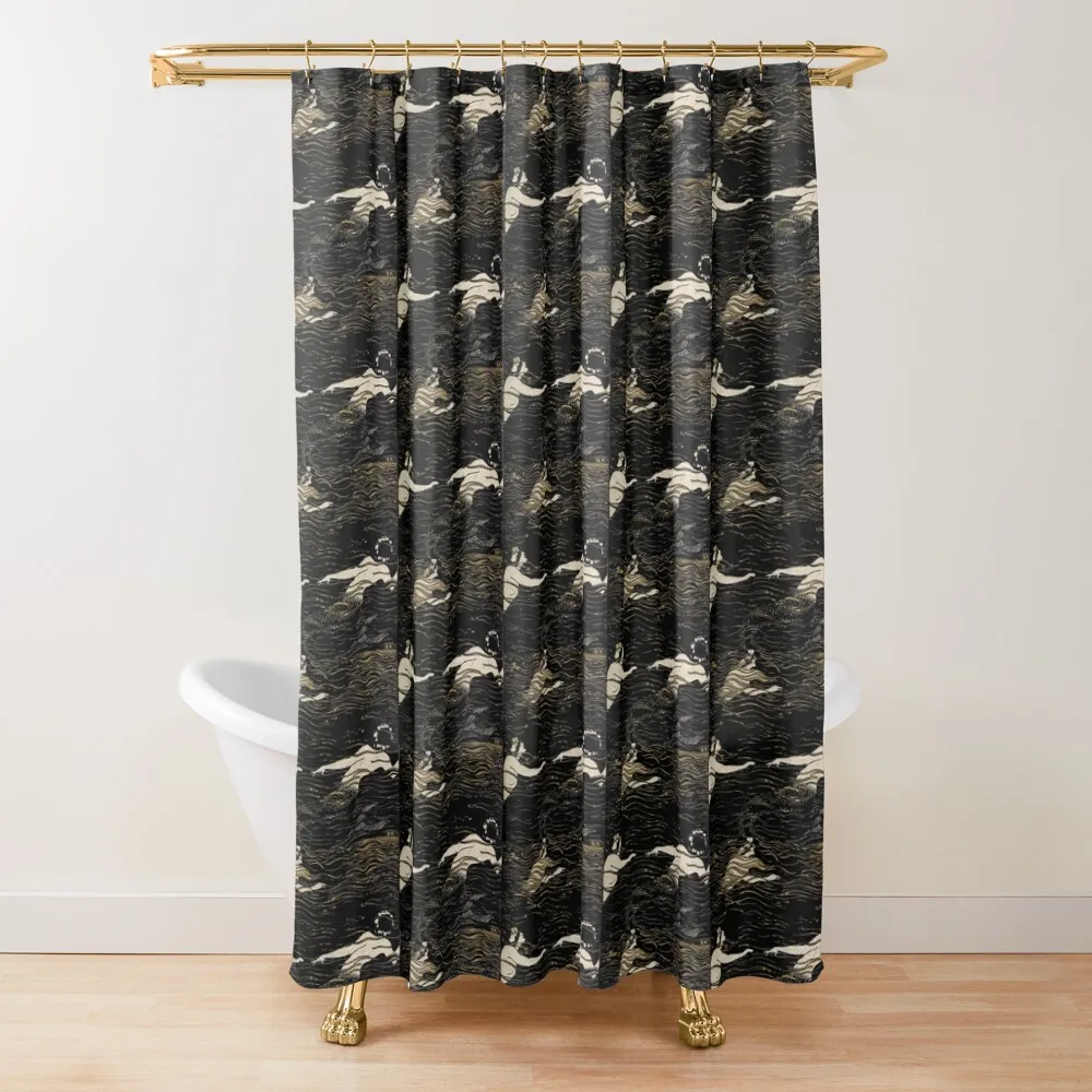 

River Nymphs Shower Curtain Cute Shower Shower Waterproof Anti-Mold Waterproof Bathroom Fabric Curtain