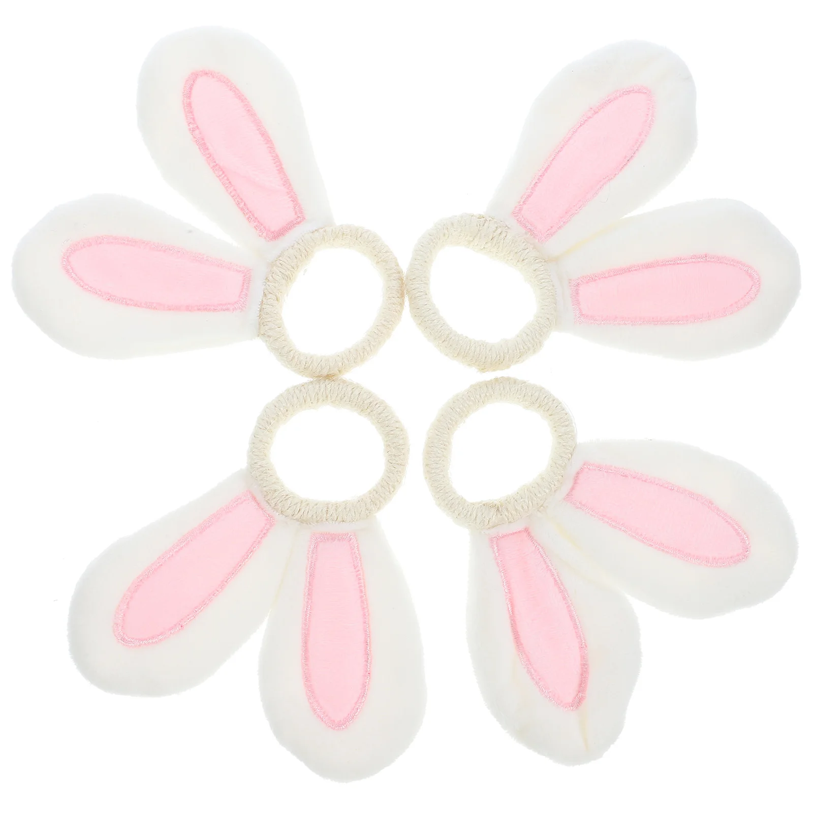 

4pcs Napkin Rings Bunny Ear Shaped Buckles For Hotel Restaurant Easter Party Decor Home Banquet Dining Table Accessories