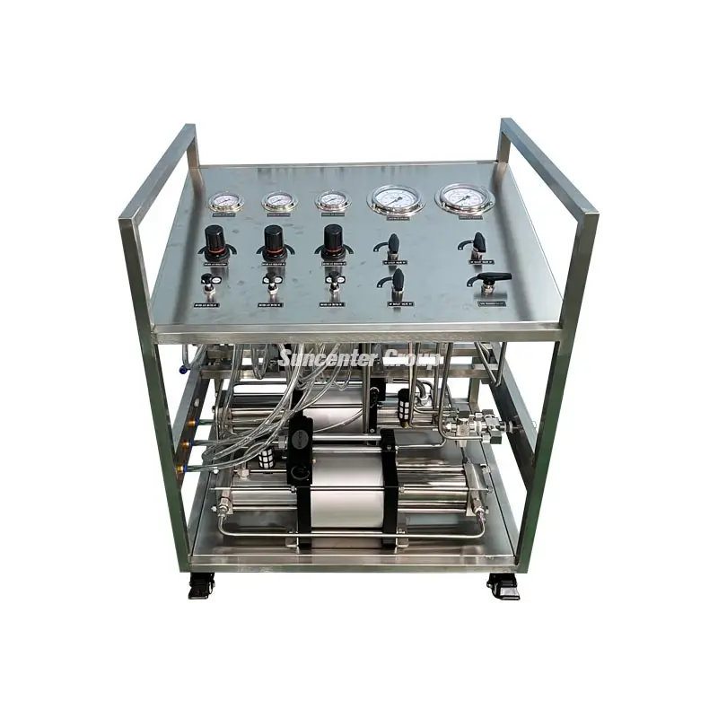 Suncenter Customized  Three Parallel High-pr  sure Air Driven Piston Pump Nitrogen    System for Automotive Factory