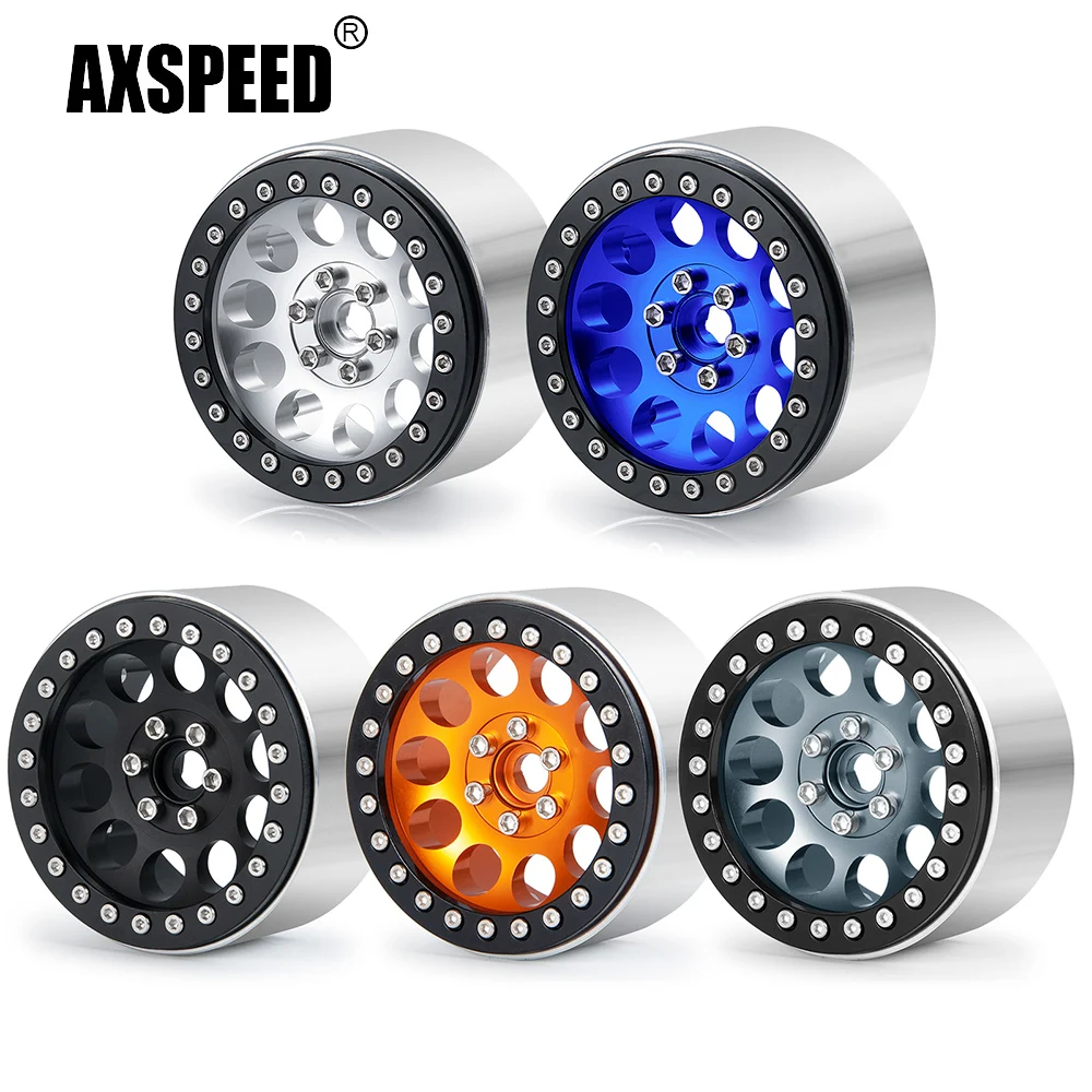 AXSPEED 4 szt. 2,2 cala 35 mm poszerzone aluminiowe felgi z piastami do Axial Wraith 90048 RR10 TRX-4 1/10 RC Crawler Car Parts