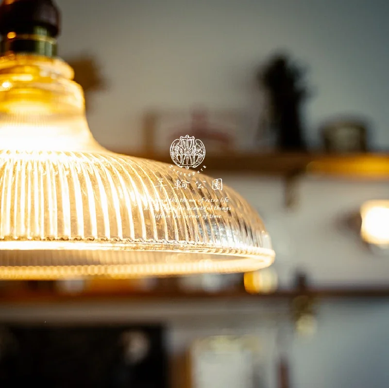 Lampadario in vetro a coste retrò luce industriale vento lampadario in ottone sala da pranzo camera da letto luce semplice