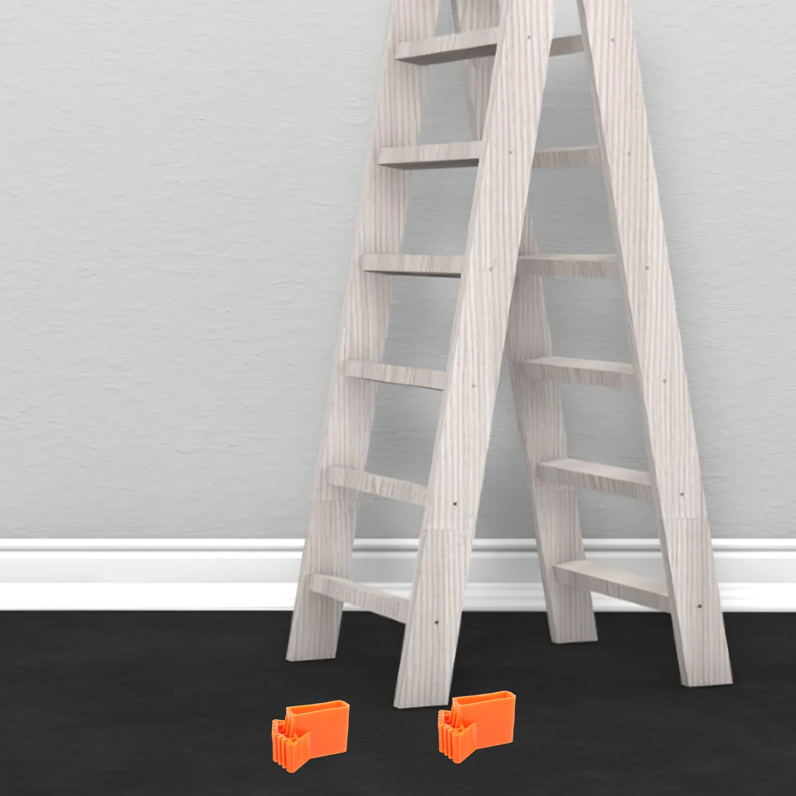 

2Pcs Ladder Foot Covers Anti-Slip Replacement Pads Stabilizer Feet Durable Ladder Leg Caps Foot Cushion Orange