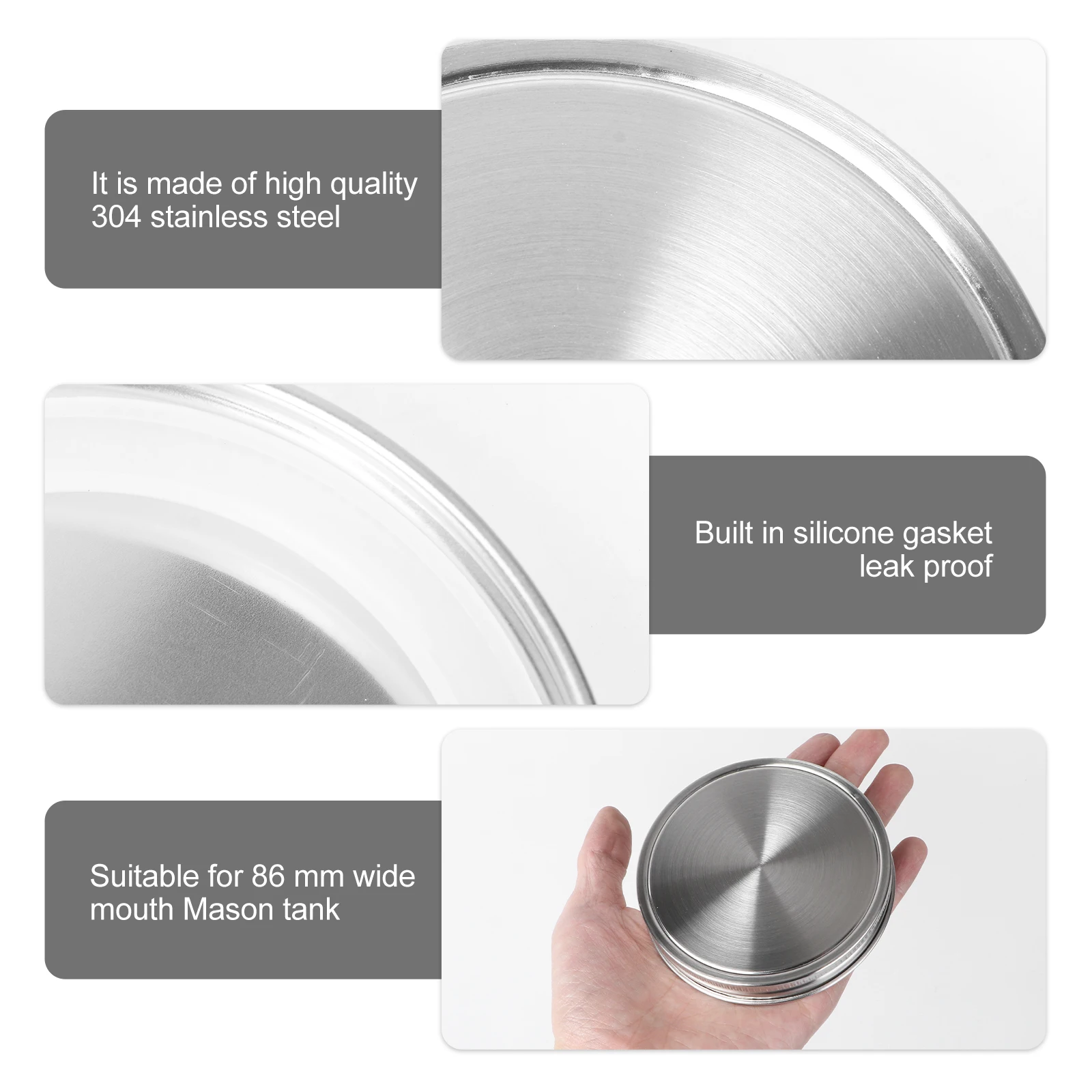 

12 шт., герметичный контейнер с герметичной крышкой, герметичная банка с широким горлышком, силиконовая прокладка, домашняя масонская пищевая ферментация, многоразовая