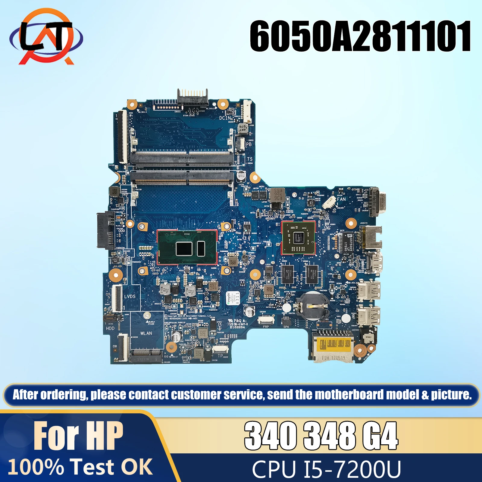 

6050A2811101 notebook mainboard 913103-601 913103-001 For HP 340 348 G4 Laptop Motherboard-MB-A01 With i5-7200U R5 M430 V2G