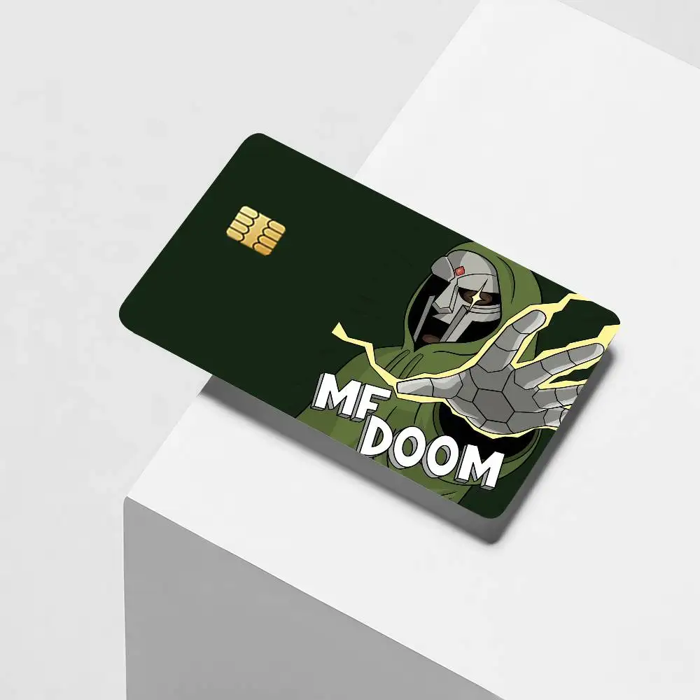 American rapper M-MF D-DOOM Credit Card Decorative Card Stickers Suitable For Bank Cards Metro Transit Anti-scratch Gift 4PCS