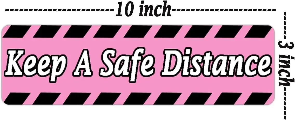 Keep a Safe Distance Magnet Stickers for Car,10x3 Inch Vehicle Keep Distance Signs Drive Distance Safety Warning Magnetic Labels