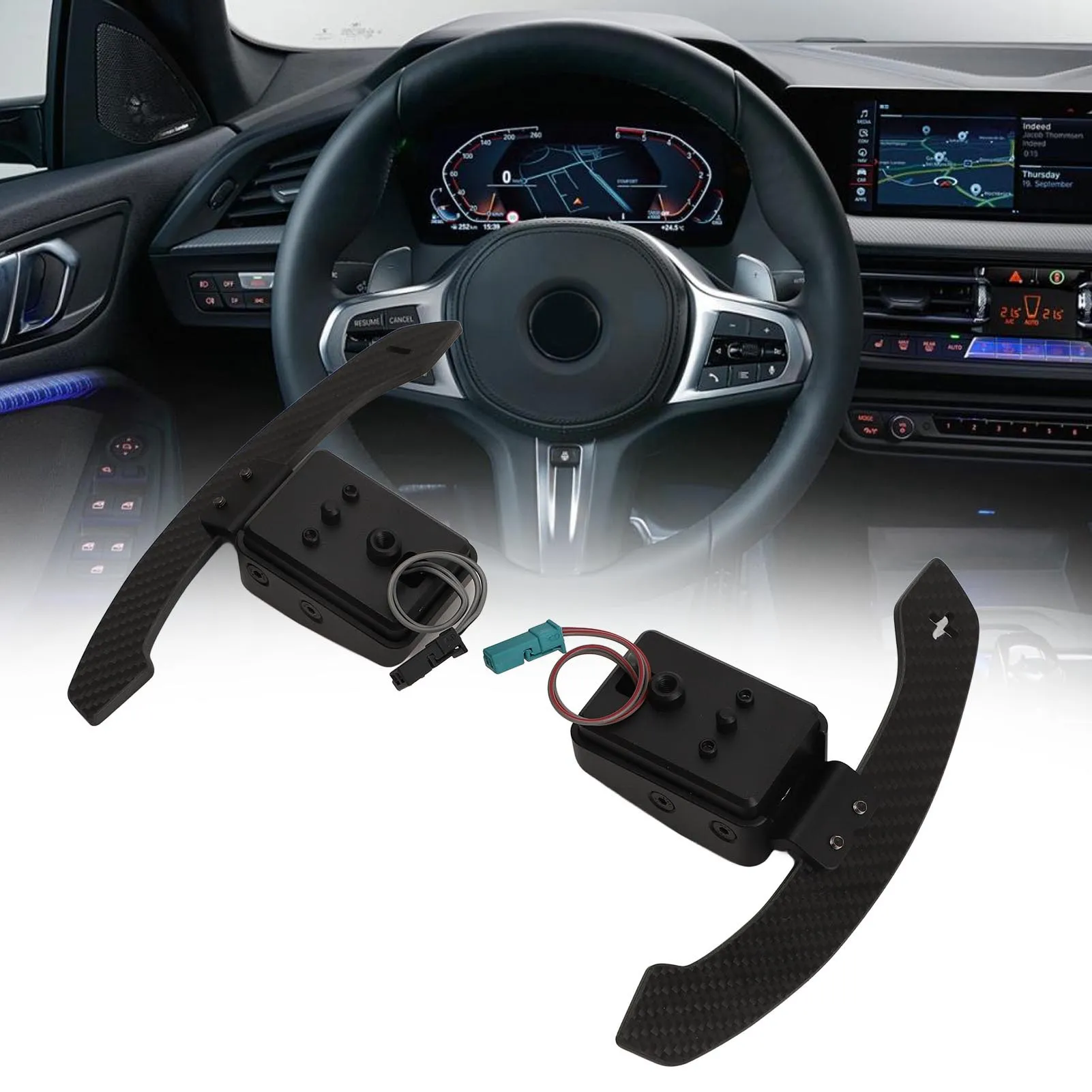 

Лопатка переключения передач на руле, автомобильная лопатка переключения передач, износостойкая, 1 пара, карбоновые стильные прозрачные маркировки для 1 серии F20 F21