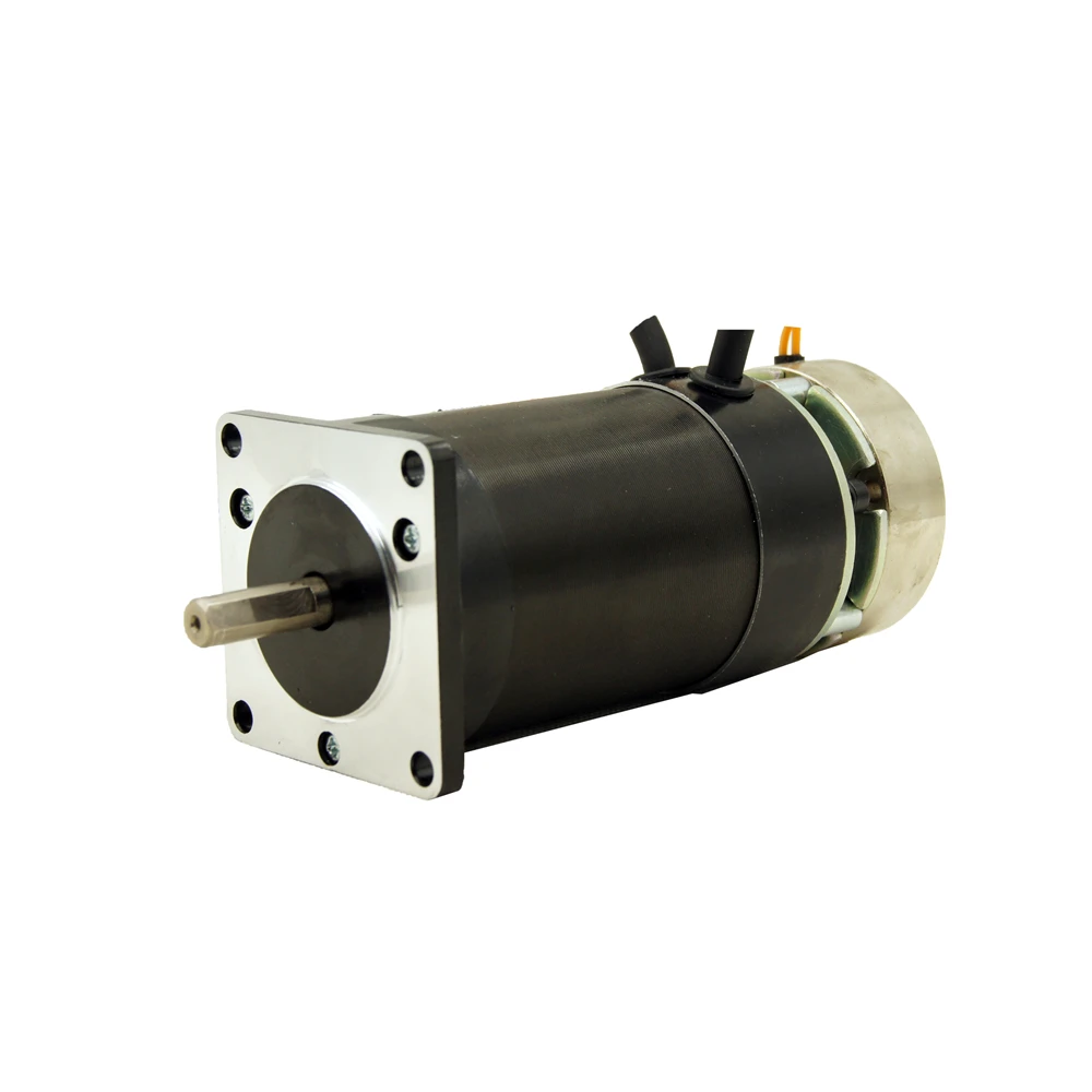 Brake 100W NEMA23 Brushless DC motor Round body 24V 3000RPM Shaft diameter 8mm 3phase BLDC motor
