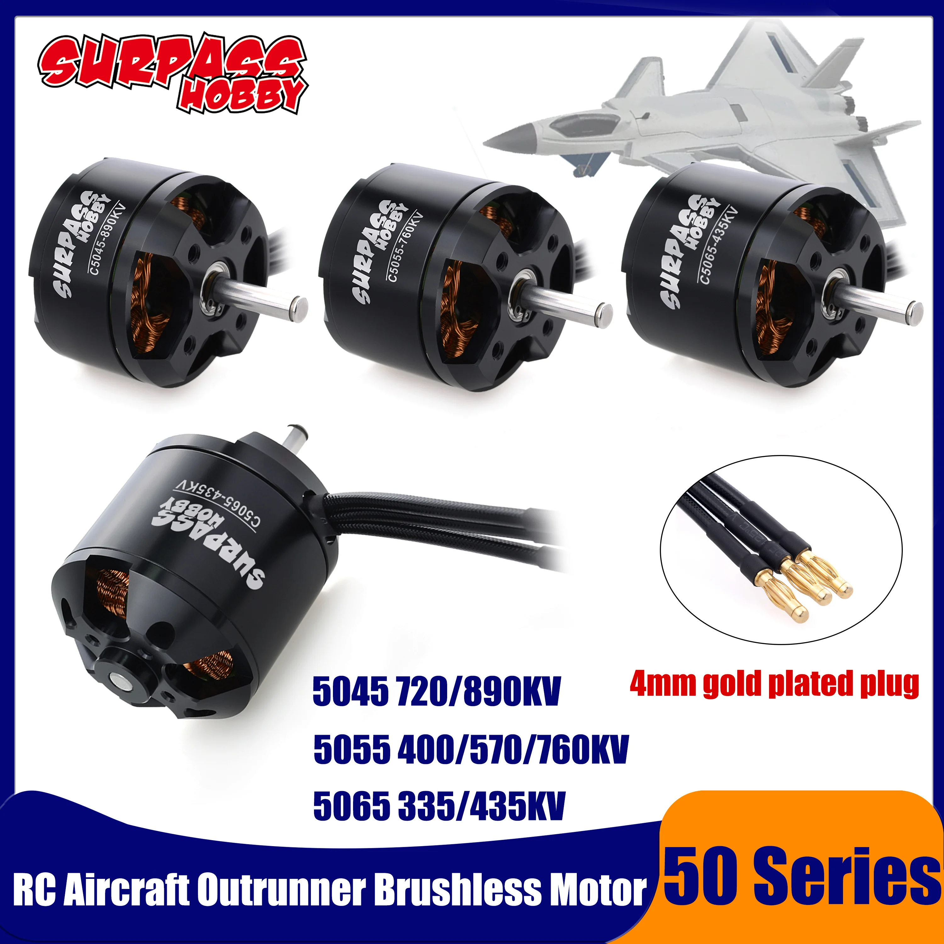 

Surpass Hobby 5045 5055 5065 Outrunner Brushless Motor for RC FPV Racing Drone Airpane Fixed-wing Multicopter Quadcopter Part