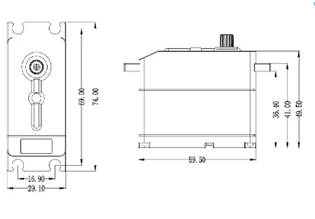 FEETECH FT6560M 60kg Powerful Servo Motor Essential Part for Boys' RC Car Robot Quadcopter Helicopter Versatile 50kg Metal Rotor