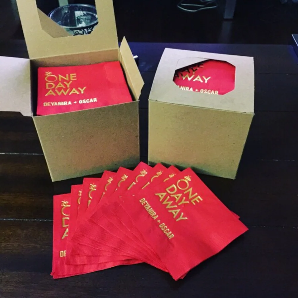 

50 шт. персонализированные свадебные коктейльные салфетки-на один день-свадебный ужин для репетиции в честь годовщины