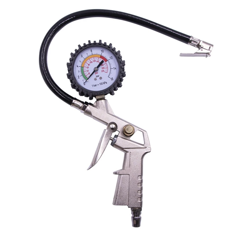 100PSI Air Tyre Car Line Inflator Gauge Gun Pump Pressure Compressor Tester Van Tire Pressure Monitor For Automotive Tires Test