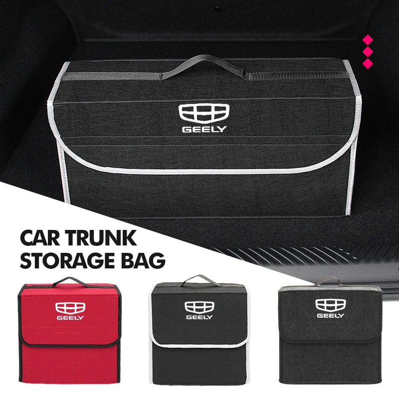 Car Trunk Organizer Bag Large Capacity Auto Multiuse Tool Box For Geely Tugella Atlas Pro Coolray Geometry C Emgrand ec7