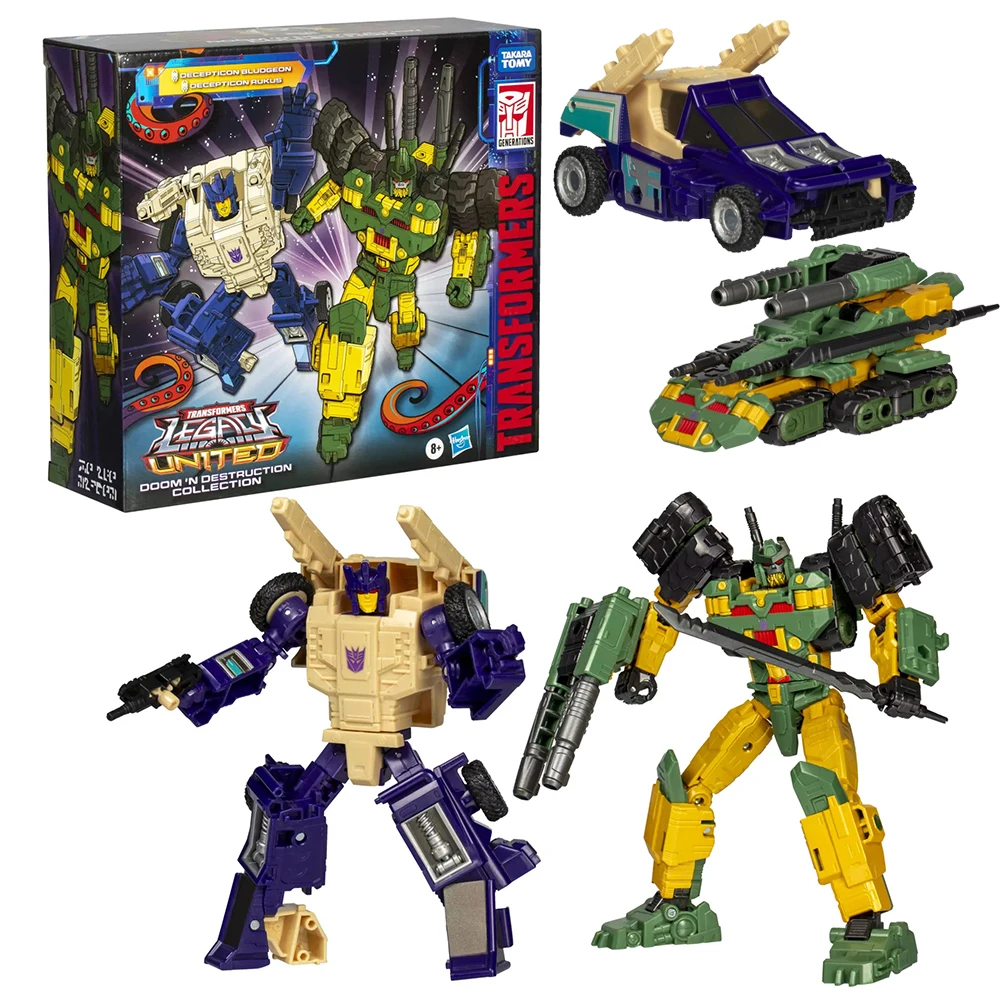 In-Stock Original Hasbro Transformers Doom'n Destruction Collection Bludgeon & Rukus 2-Pack Action Anime Robot Model Figure Toys