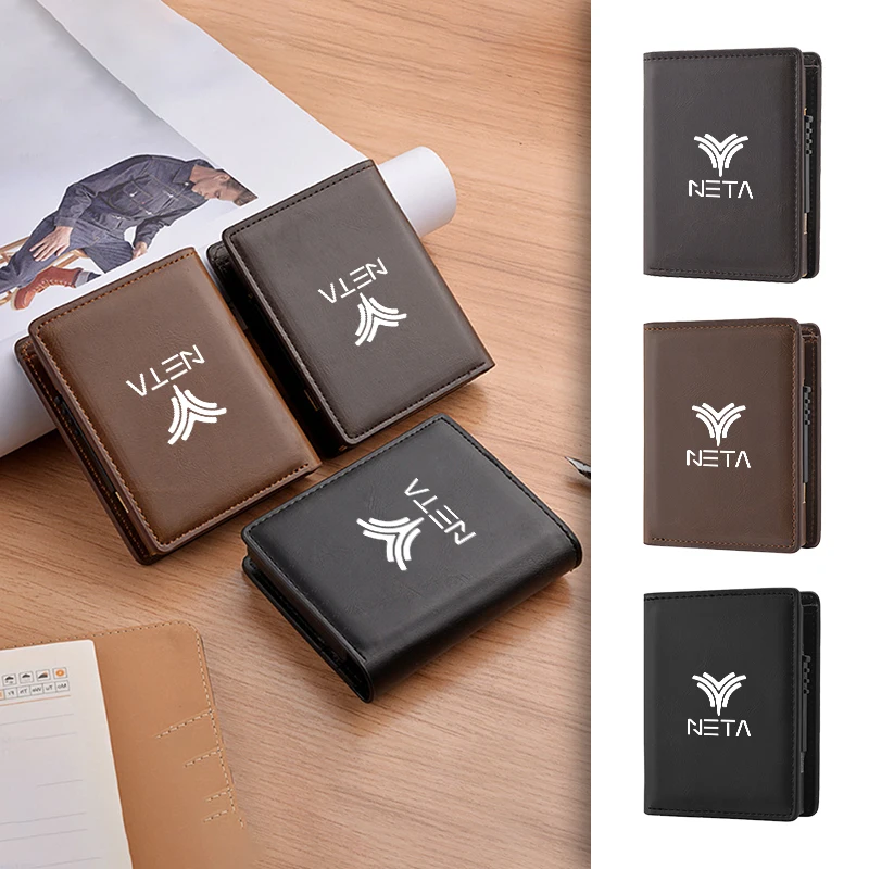 شعار السيارة حامل بطاقة الائتمان حافظة جلدية متعددة فتحة للبطاقات محفظة بطاقة الائتمان حافظة عملة المحفظة حامل ل NETA V Nezha U Nezha NO1