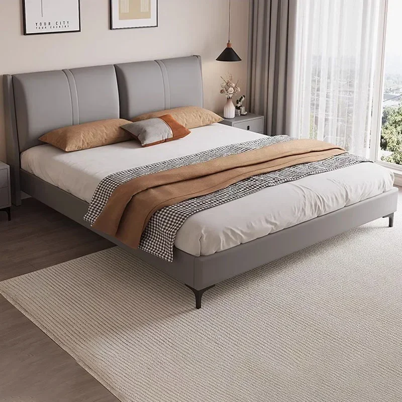 Home Nordic Bed Minimalist Free Shipping Fashionable Design Light Luxury Bed Double Cama Con Escritorio Debajo Home Furniture