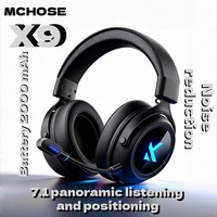 MCHOSE X9 Wireless Headworn Three Mode Game Headset Bluetooth 2.4G E-sports Noise Reduction Headset Desktop Computer Headset FPS
