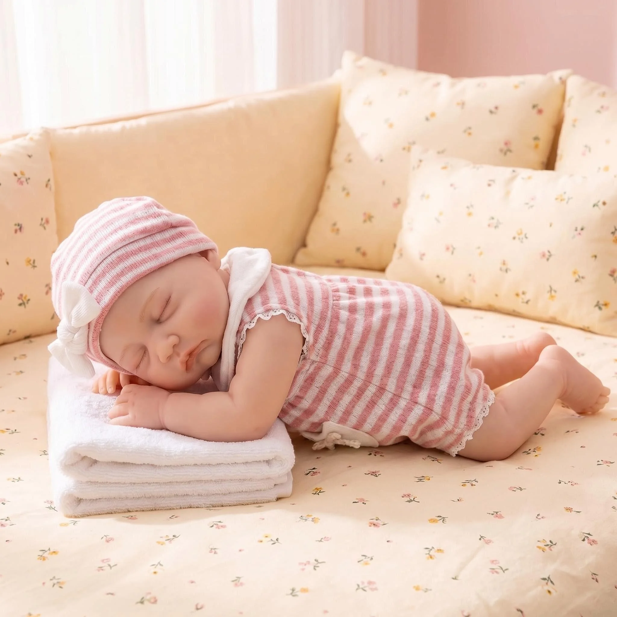 13inch Collectible Soft Platinum Solid Silicone Reborn Doll NPK Elastic Stretchable Silicone Version for Doll Collectors