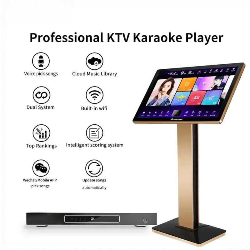 New KV-V Player Set TB HDD KTV Chine Karaoke hine with Wirels Microphone Profsional Karoake System