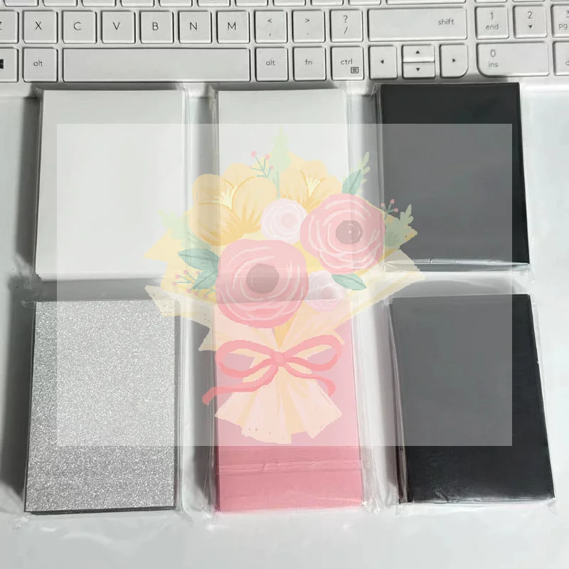 50Pcs Kpop Blank Card Sleeves PVC Photocard Sleeves Card Protector Cover Album Card Storage For Idol Collection Fans