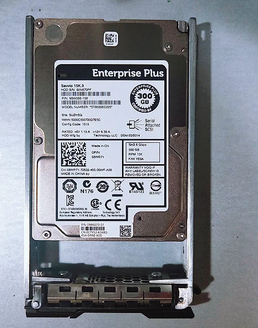 

08wr71 300 gb 15000 rpm 64 mb cache sas 6 gbs 2.5 Hard Disk HDD