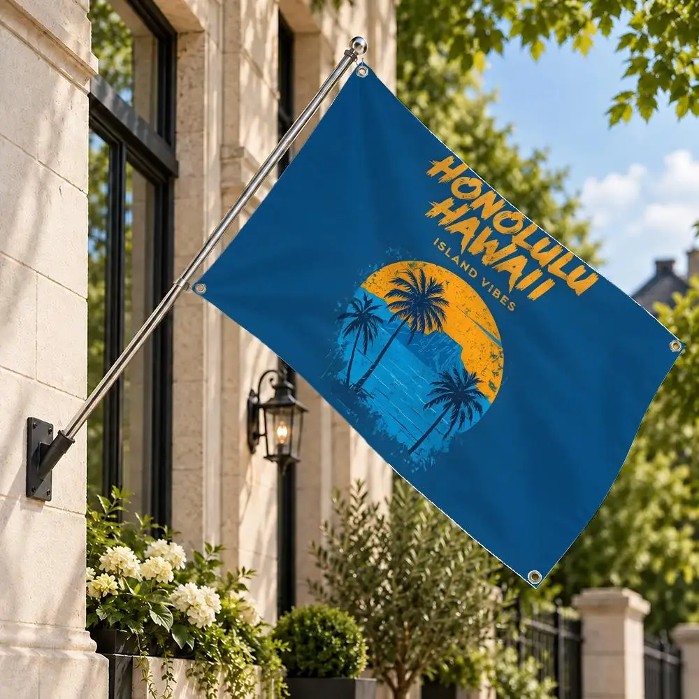 Region Big Island of Hawaii Flags Wall Hanging Decor Banner Flag, Indoor Outdoor Use for Yard Patio