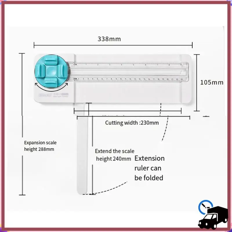 Efficient KW-TRIO 4-In-1 Paper Cutter Multi-Functional Knife Curved/Straight Photos Making Sliding Cutting Tool