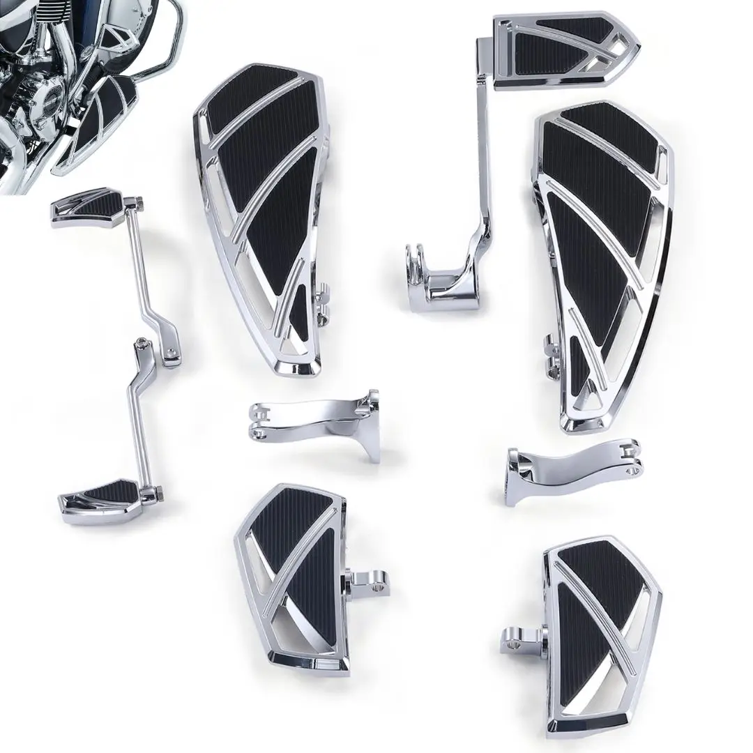 Phantom Footrest Assembly With Shift Lever, Aftermarket Foot Peg Set Fits Touring Bikes 2008-2013