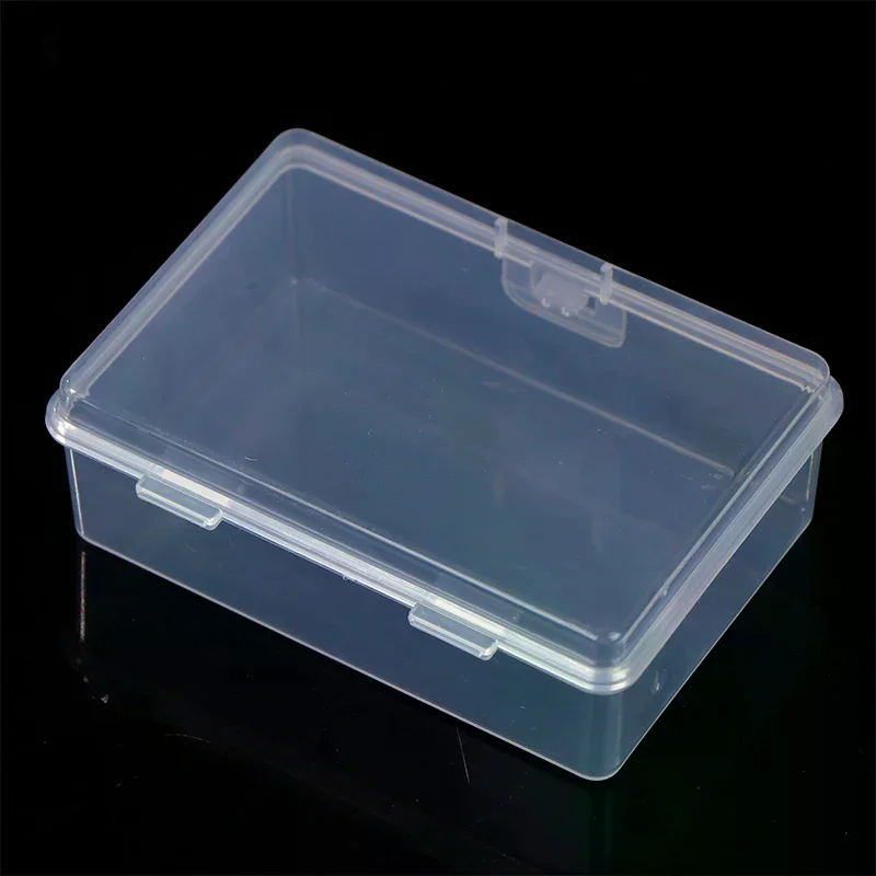 Small Semi-Transparent Plastic Cards Cases Folder Matte Flip-Top Jewelry Box Accessories Storage Organize Packaging Boxes