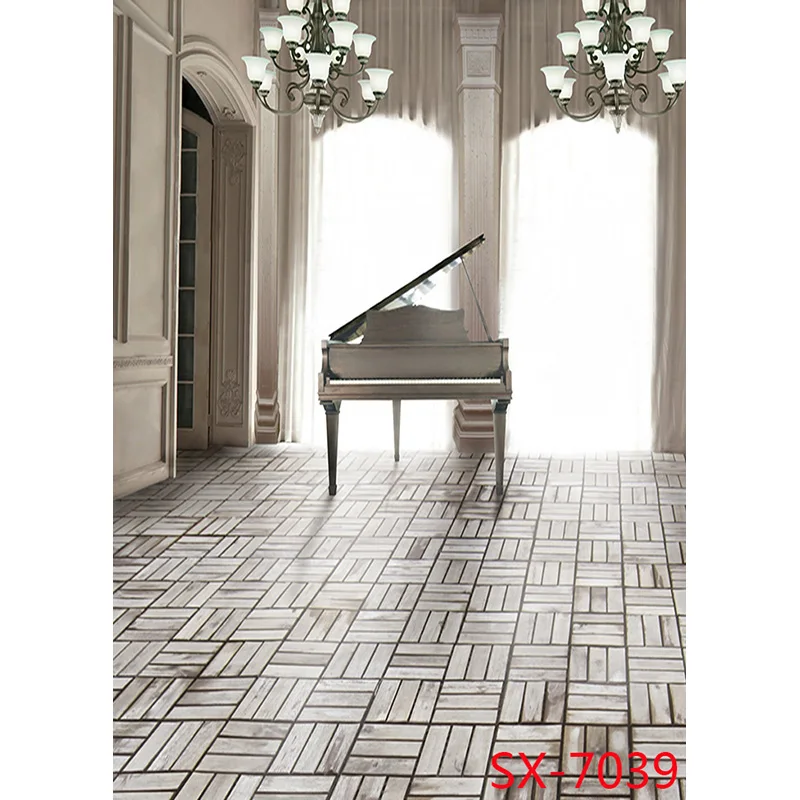 Vinile fondali fotografia Prop fiore pavimento in legno castello matrimonio tema Studio fotografico sfondo 2157 YXFL-65