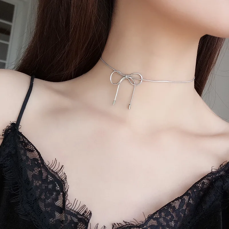 

Luxury Butterfly Knot Body Chain Necklace for Women 2024 Trendy Clavicle Chain Design Sweet Girls Collar Choker Party Dresses