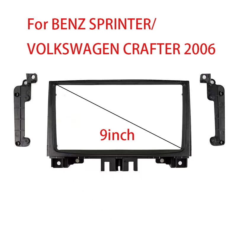 9-дюймовый для Mercedes Benz Sprinter 2006-2012 VW Crafter 2006-2016 автомобильный радиоприемник стерео Android MP5 плеер корпус рамка 2 Din Fascia