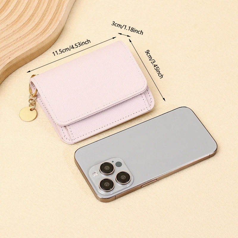 【حقيبة قوانغتشو】حقيبة يد نسائية صغيرة محمولة رقيقة حامل بطاقة العملات المعدنية حامل بطاقة الائتمان الموضة محفظة النقود المفاجئة حقيبة سلسلة المفاتيح #3