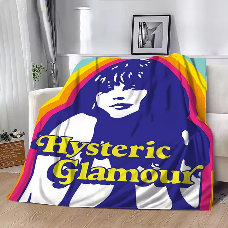 

Hysteric Glamour Girl Throw Blanket Luxury Designer Bedding Plead Cover Bed Blankets for Decorative Sofa Throwing Catnap Office