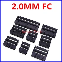 10pcs 2mm 2.0mm Pitch FC 6/8/10/12/14/16/18/20/22/24/26/30/34/40/44/50 Pin IDC Female Header Socket Connector For 1mm Flat Cable