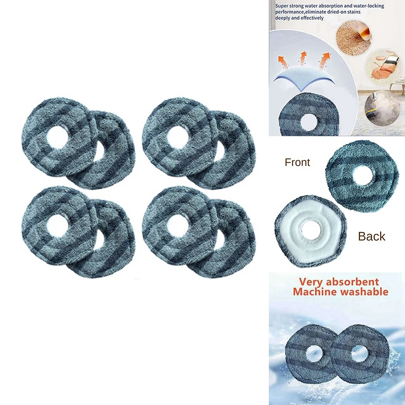 Washable Mopping Cloth Mop Pads For Eufy X10 Pro Omni And Eufy X9 Pro Robot Vacuums Cleaner Replacement Mops Parts