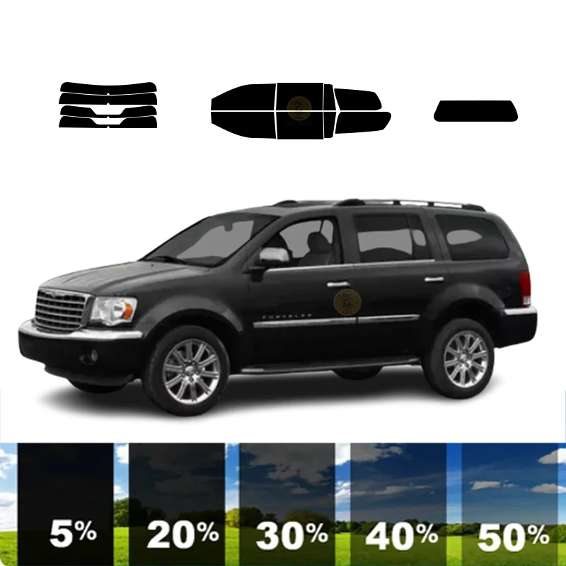 precut Removable Window Tint Film For Car 100% UVR 5%-35%VLT Heat Insulation Carbon ﻿For CHRYSLER ASPEN 4 DR SUV 2007-2009