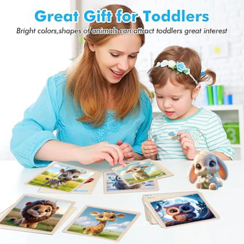 Puzzle 3D in legno per bambini Forme Tangram Apprendimento educativo Cartoon Intelligenza animale Puzzle Giocattoli in legno per 2 anni