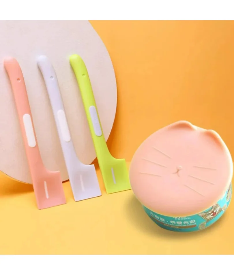 

Pet Food Can Spoon And Lid, Cute Long Handle Spoon, Suitable For Wet Food, Canned Food, Snacks, Easy To Clean, Cats And Dogs