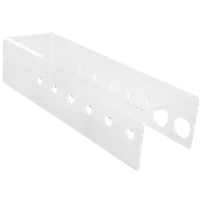 ABRI-4X Wall-Mounted Acrylic Dry Erase Marker Holder, 6 Slot Clear Eraser Marker Organizer For Office School Home