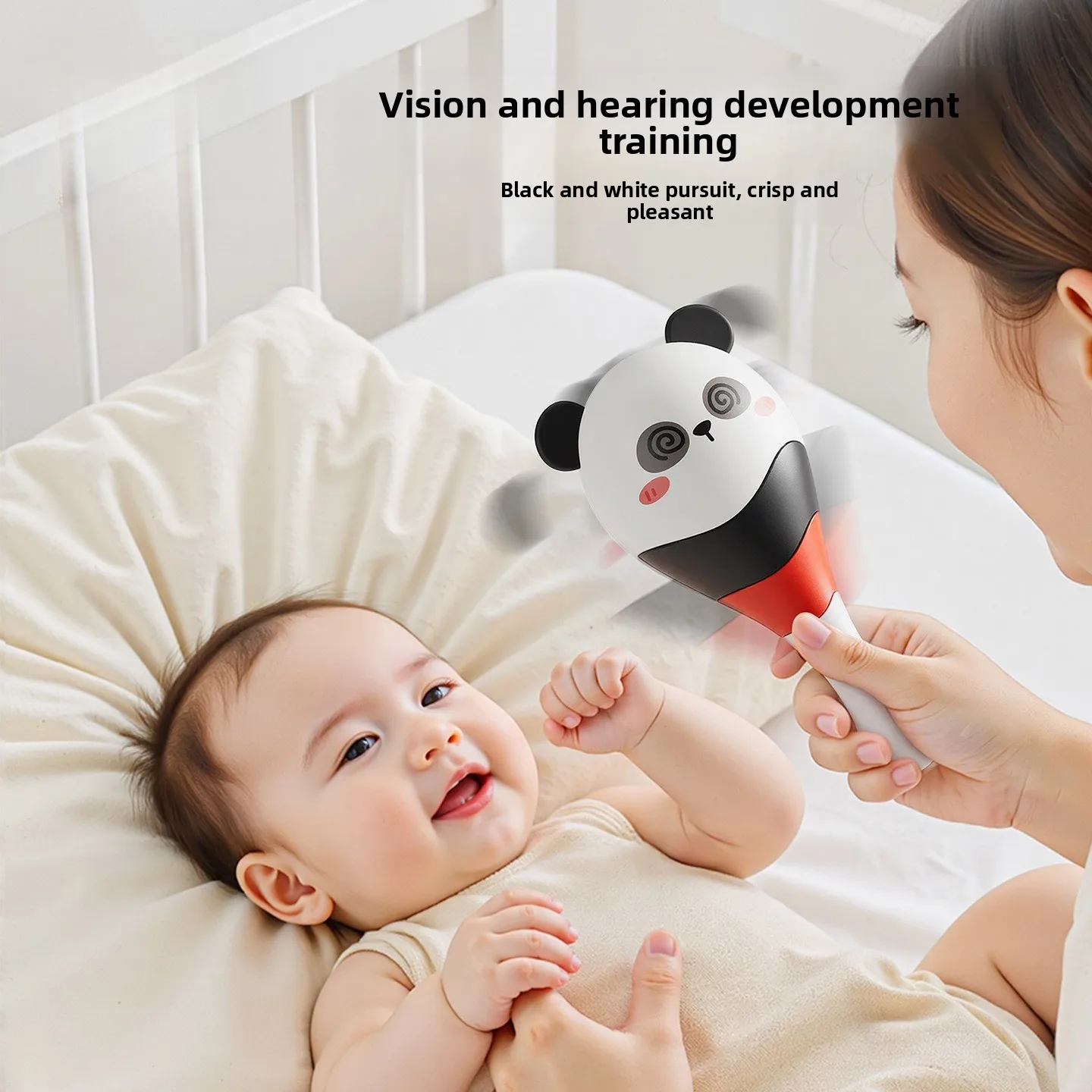 ألعاب الرضع: مجموعة هدايا خشخيشة من عمر 0 إلى 6 أشهر لحديثي الولادة مجموعة خشخيشات الباندا للأطفال الصغار #3