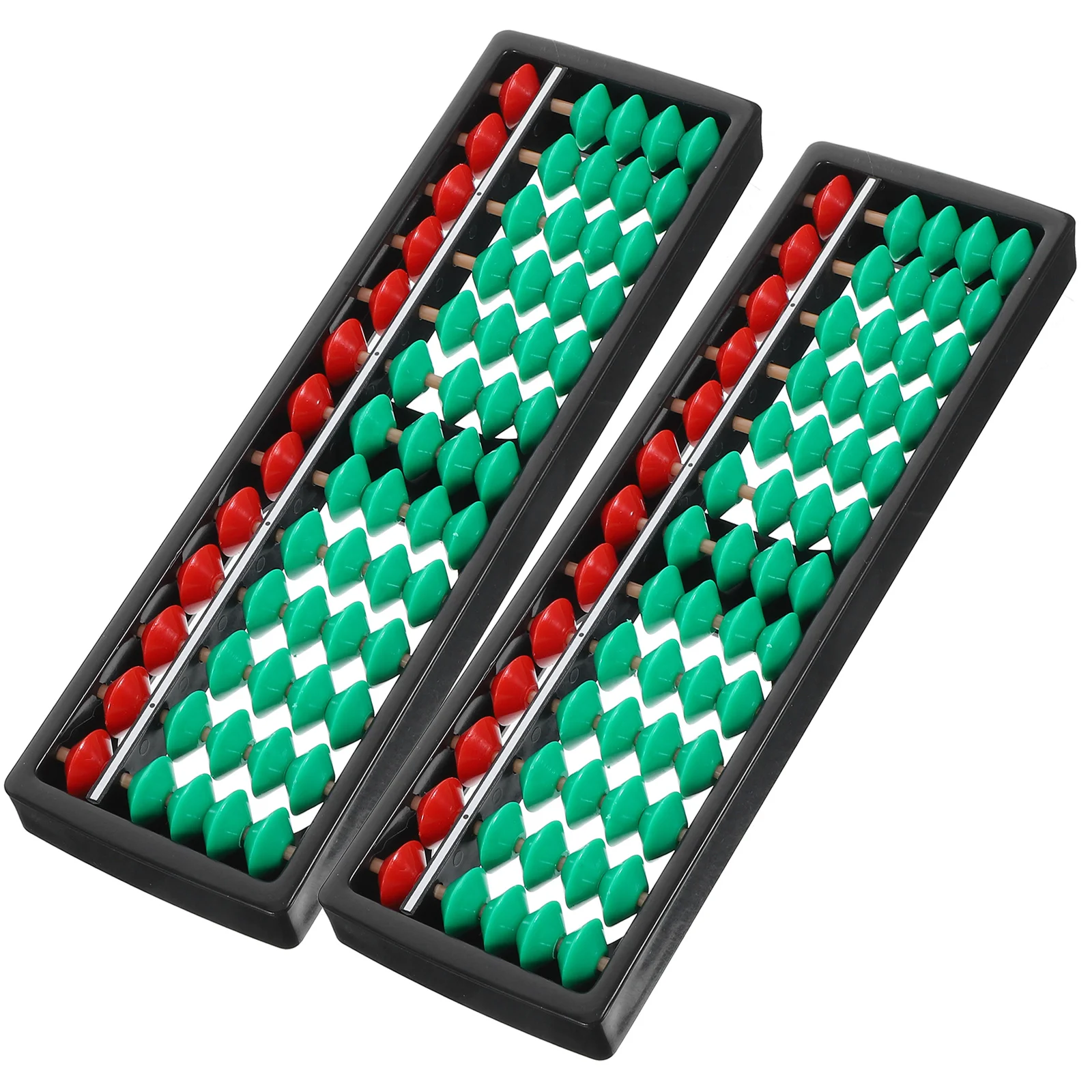 2 Pcs 13- Rod Abacus Plastic for Kids Math Chinese Educational Toy Learning Calculating