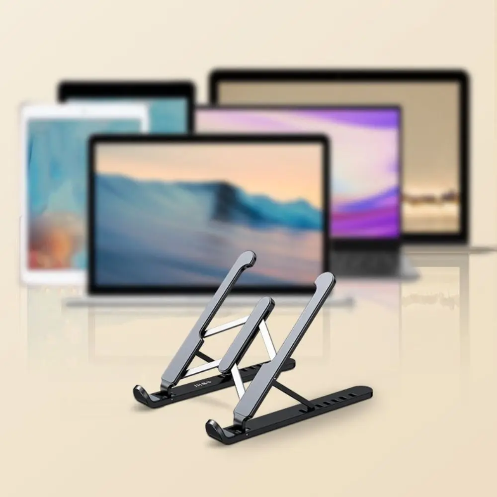 

Portable ABS Laptop Holder Stand Foldable Lifting Notebook Support Base Non-slip Aluminum Alloy Laptop Cooling Bracket Bedroom