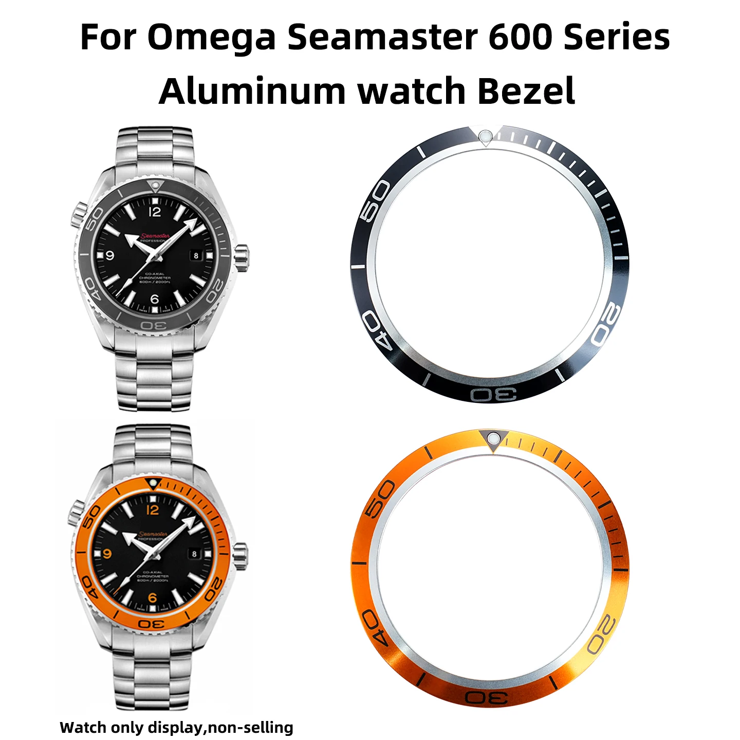 

38 мм 41 мм черный оранжевый наклон алюминиевые зеленые светящиеся бусины безель вставка для старых механических часов серии Omega Seamaster 600 часть