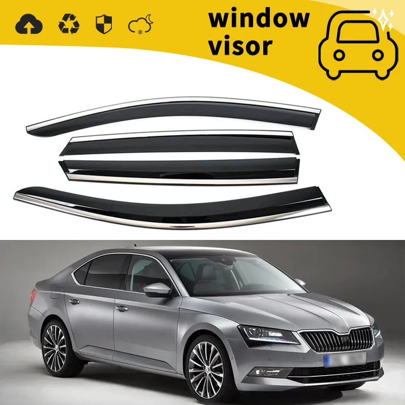 Suitable for 08-21 Skoda Octavia Crystal Rui Xin Rui Hao Rui Speed   Rain Guard Door Rain Brow Weather Guard Sticker